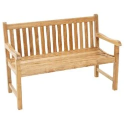 Ploß Coventry Gartenbank 130cm Premium-Teak Teak-Natur