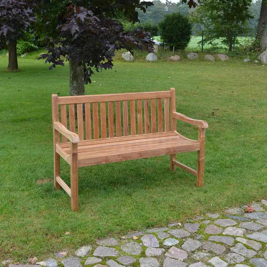 Ploß Coventry Gartenbank 130cm Premium-Teak Teak-Natur 7 Ploß Coventry Gartenbank 130cm Premium-Teak Teak-Natur – Bild 7