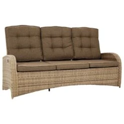 Ploß Rabida Comfort Gartenbank Geflecht Champagner/Savanna