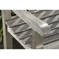 Stern Cornwall Gartenbank Teak Patina Grau -Grün Raum 1028305 6