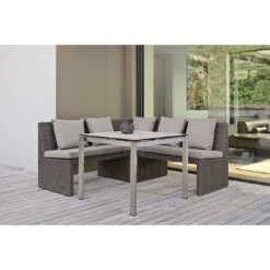 Stern Noel Gartenbank 110cm Geflecht Basaltgrau/Seidengrau -Grün Raum 1077728 3