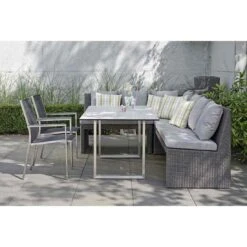 Stern Noel Gartenbank 182cm Geflecht Basaltgrau/Seidengrau -Grün Raum 1079906 3