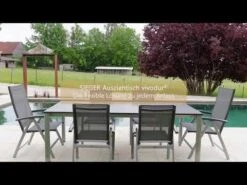 Sieger Ausziehtisch 165/225/285x95cm Aluminium/Vivodur Eisengrau/Schiefer Anthrazit