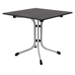 Sieger Boulevard Klapptisch 80x80cm Stahl/Vivodur Graphit/Schiefer Anthrazit