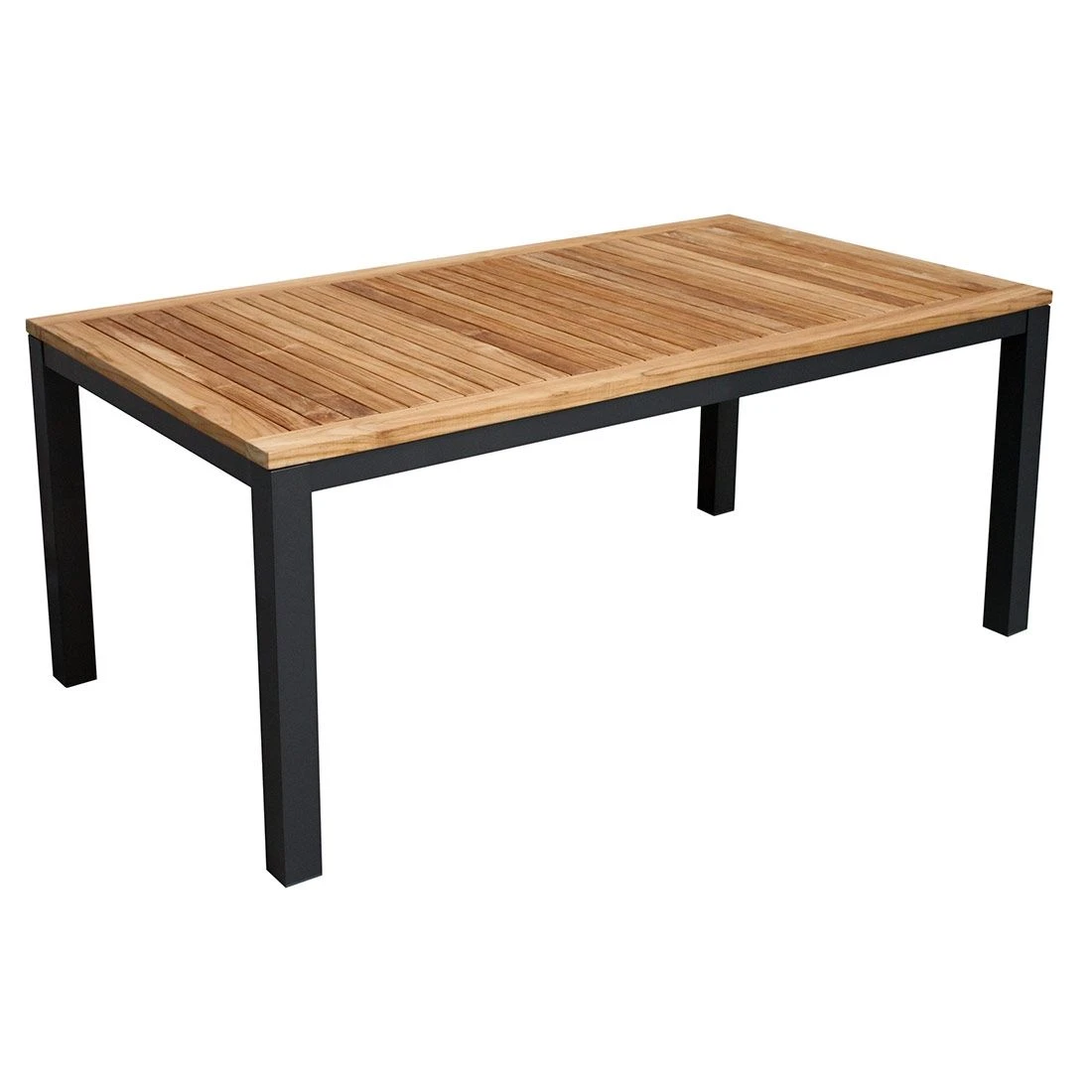 Zebra Alus Gartentisch 180x100cm Aluminium/Teak Graphit/Teak Natur 1 Zebra Alus Gartentisch 180x100cm Aluminium/Teak Graphit/Teak Natur