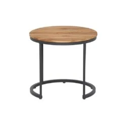 Siena Garden Baros 2er Set Beistelltische Aluminium/Teak Anthrazit -Grün Raum 1102357 11