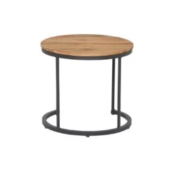 Siena Garden Baros 2er Set Beistelltische Aluminium/Teak Anthrazit -Grün Raum 1102357 8