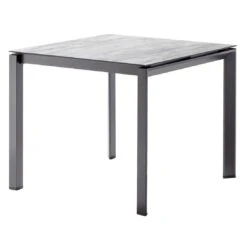 Sieger Gartentisch 90x90cm Aluminium/Polytec Eisengrau/Moon