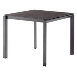Sieger Gartentisch 90x90cm Aluminium/Polytec Eisengrau/Beton Dunkel