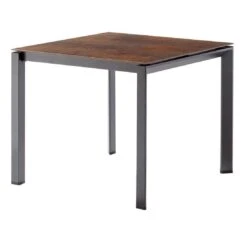 Sieger Gartentisch 90x90cm Aluminium/Polytec Eisengrau/Bronze