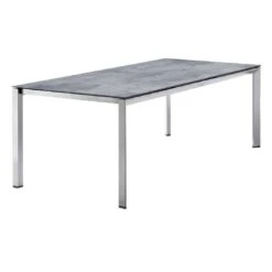 Sieger Gartentisch 220x100cm Aluminium/Polytec Graphit/Zement Graphit