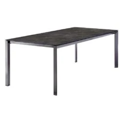 Sieger Gartentisch 220x100cm Aluminium/Polytec Eisengrau/Beton Dunkel