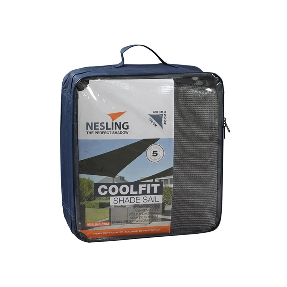 Nesling Coolfit Sonnensegel 3-Eck 400x400x570 Cm HDPE Grau 1 Nesling Coolfit Sonnensegel 3-Eck 400x400x570 Cm HDPE Grau