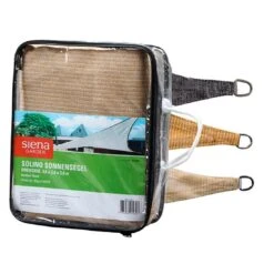 Siena Garden Solino Sonnensegel 3-eckig 360 Cm HDPE Sand -Grün Raum 1119616 4