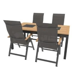 OUTLIV. Davos Gartenmöbelset 5-teilig Klappsessel Mit Linz Ausziehtisch 180/240x100 Cm Anthrazit/Grau -Grün Raum 1173406 3