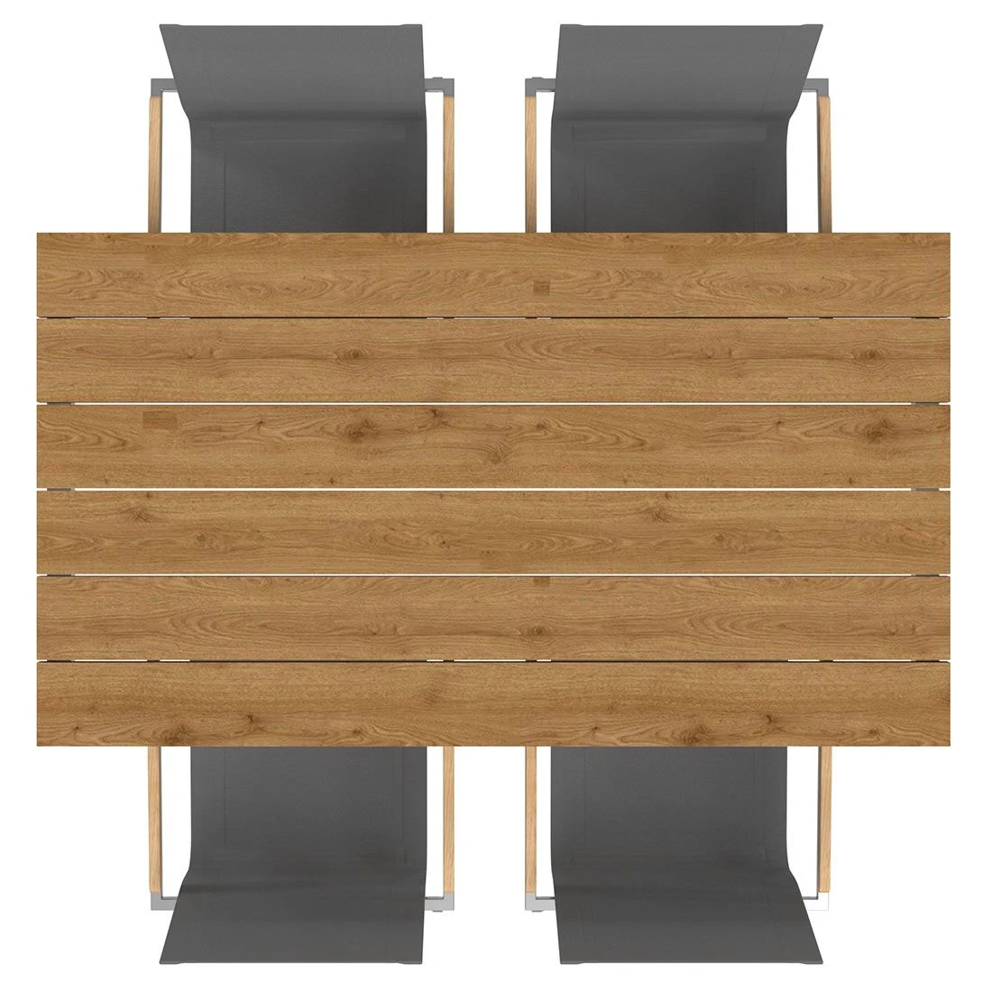 OUTLIV. Rimini Gartenmöbelset 5-tlg. Tisch 160x90cm Edelstahl/Silber-Schwarz 3 OUTLIV. Rimini Gartenmöbelset 5-tlg. Tisch 160x90cm Edelstahl/Silber-Schwarz – Bild 3