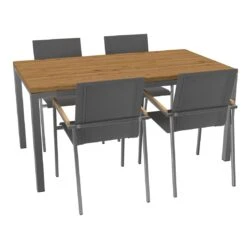 OUTLIV. Rimini Gartenmöbelset 5-tlg. Tisch 160x90cm Edelstahl/Silber-Schwarz 8 OUTLIV. Rimini Gartenmöbelset 5-tlg. Tisch 160x90cm Edelstahl/Silber-Schwarz -Grün Raum 1177575 3