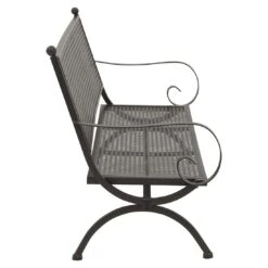 MBM Romeo Lounge Bank Gartenbank Schmiedeeisen Marone Antik -Grün Raum 1180743 3