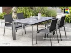 Kettler Diamond Gartentisch-Gestell 220x95 Cm Aluminium Anthrazit