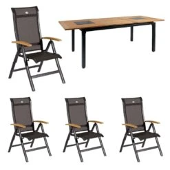 Hartman Alice/Concept Gartenmöbelset 5-tlg. Xerix/Schwarz