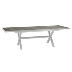 Siena Garden Sincro Ausziehtisch 200/260x100cm Aluminium/Keramik Weiß-Grau/Anthrazit -Grün Raum 1186276 4