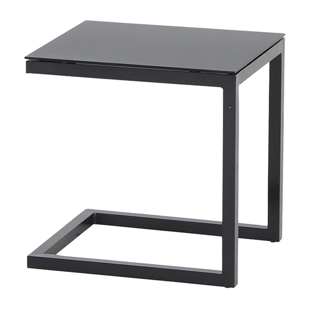 Siena Garden Mirena Beistelltisch Aluminium/Glas 42x35x43cm Anthrazit 1 Siena Garden Mirena Beistelltisch Aluminium/Glas 42x35x43cm Anthrazit