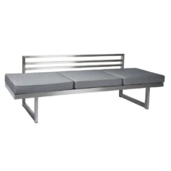 Stern New Holly Dining Gartenbank Edelstahl/Textilene Schiefergrau