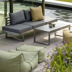 Stern New Holly Gartenbank Edelstahl Inklusive Kissen Schiefergrau -Grün Raum 1205526 5