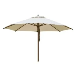 Zebra Volta Novo Sonnenschirm Ø350cm Holz/Olefin Beige