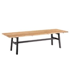 Niehoff Tavo Gartentisch 220x95cm Aluminium/Teak Anthrazit/Teak Gebürstet