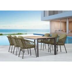 Best Mali Gartenmöbel-Set 7-tlg. Anthrazit/Grün-Melange