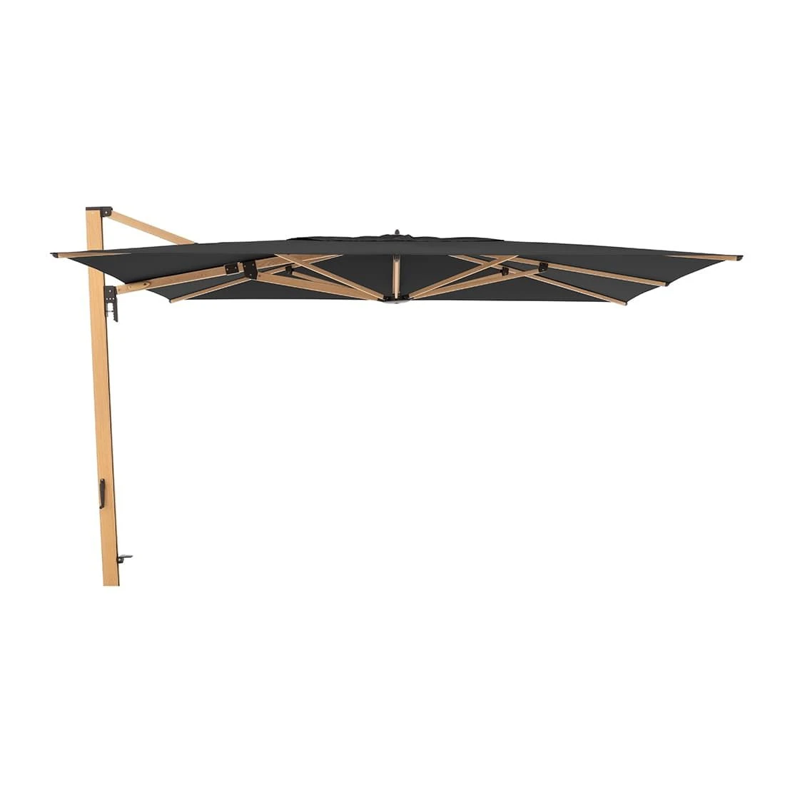 Doppler Alu-Wood Ampelschirm 400x300cm Holzoptik/Alu Anthrazit 1 Doppler Alu-Wood Ampelschirm 400x300cm Holzoptik/Alu Anthrazit