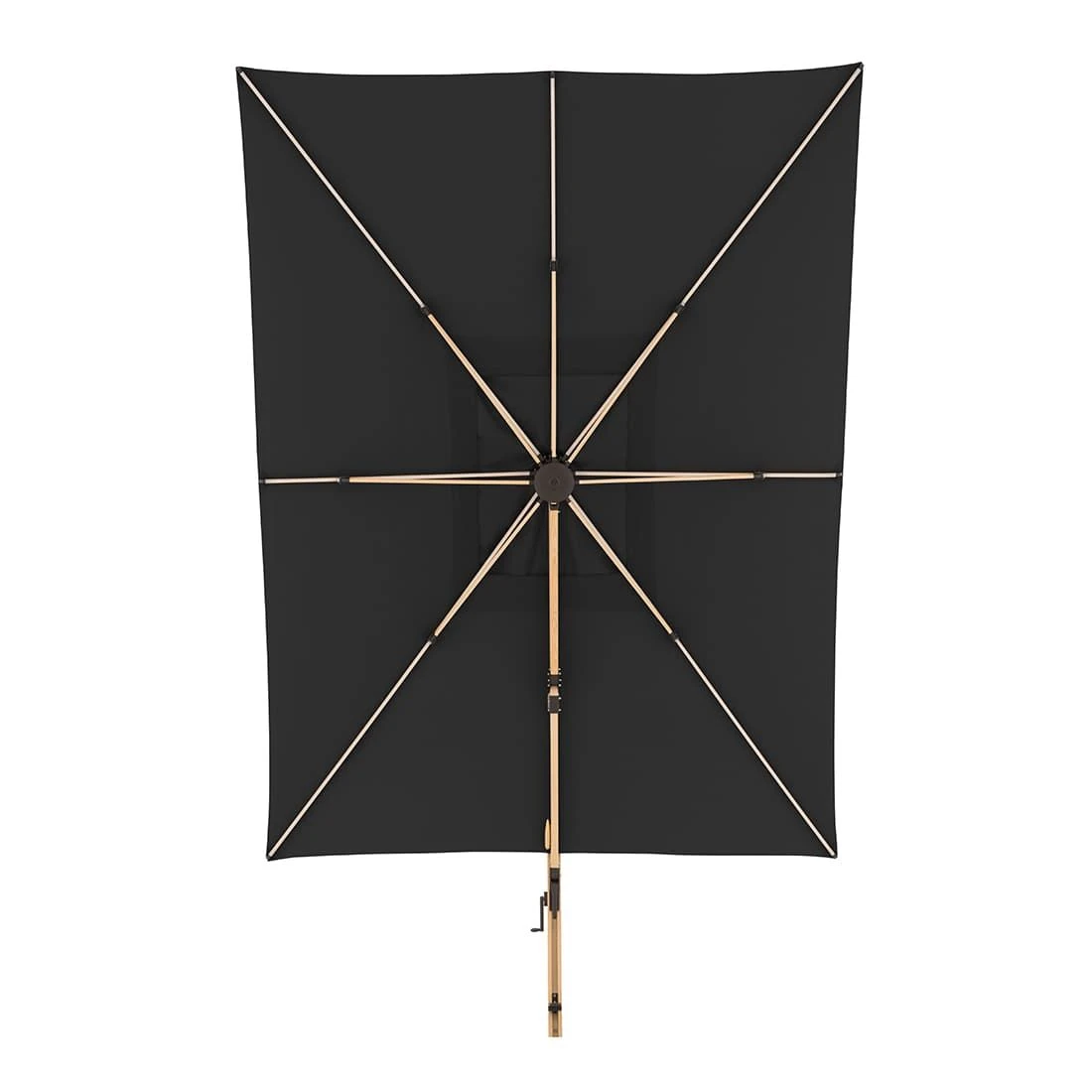 Doppler Alu-Wood Ampelschirm 400x300cm Holzoptik/Alu Anthrazit 3 Doppler Alu-Wood Ampelschirm 400x300cm Holzoptik/Alu Anthrazit – Bild 3