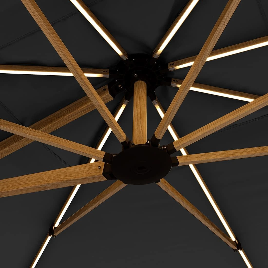 Doppler Alu-Wood Ampelschirm 400x300cm Holzoptik/Alu Anthrazit 8 Doppler Alu-Wood Ampelschirm 400x300cm Holzoptik/Alu Anthrazit – Bild 8