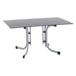Siena Garden Sola Klapptisch 140x90 Cm Stahl/HPL Silber/Dark Stone