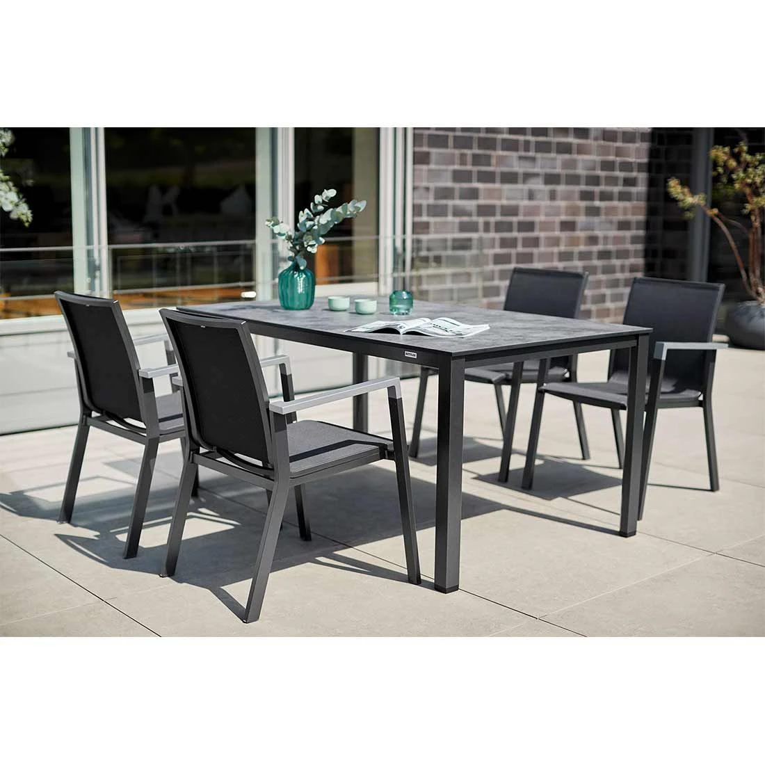 Kettler Cubic Gartentisch-Gestell 140x70cm Aluminium Anthrazit 2 Kettler Cubic Gartentisch-Gestell 140x70cm Aluminium Anthrazit – Bild 2