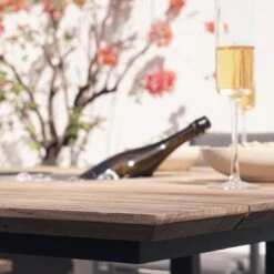 Zebra Quadux Tisch 140x140 Cm Aluminium/Teak Recycelt Graphit/Natur -Grün Raum 1290754 3