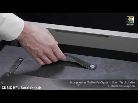 Kettler Cubic Ausziehtisch Aluminium/HPL Anthrazit/Anthrazit 1 Kettler Cubic Ausziehtisch Aluminium/HPL Anthrazit/Anthrazit