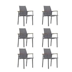 Zebra Felix Gartenmöbelset 7-tlg. Aluminium/Batyline Graphit/Grau -Grün Raum 1321433 4