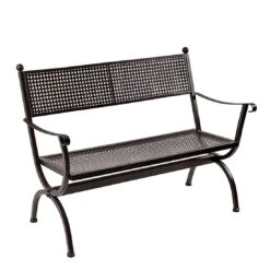 MBM Romeo Gartenbank 122cm Schmiedeeisen Marone