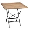 Zebra Florence Biergarten-Klapptisch 80x80 Cm Stahl/Teak Schwarz