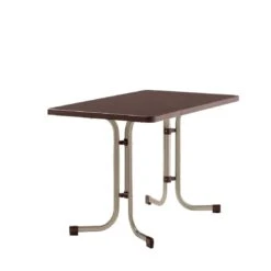 Sieger Boulevard Klapptisch 115x70 Cm Stahl/Mecalit Champagner/Schiefer Mocca