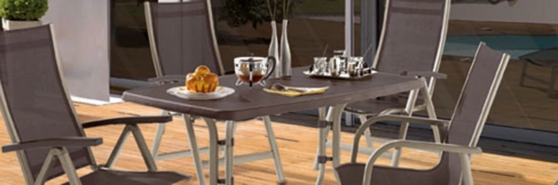 Sieger Boulevard Klapptisch 115x70 Cm Stahl/Mecalit Champagner/Schiefer Mocca 5 Sieger Boulevard Klapptisch 115x70 Cm Stahl/Mecalit Champagner/Schiefer Mocca – Bild 5