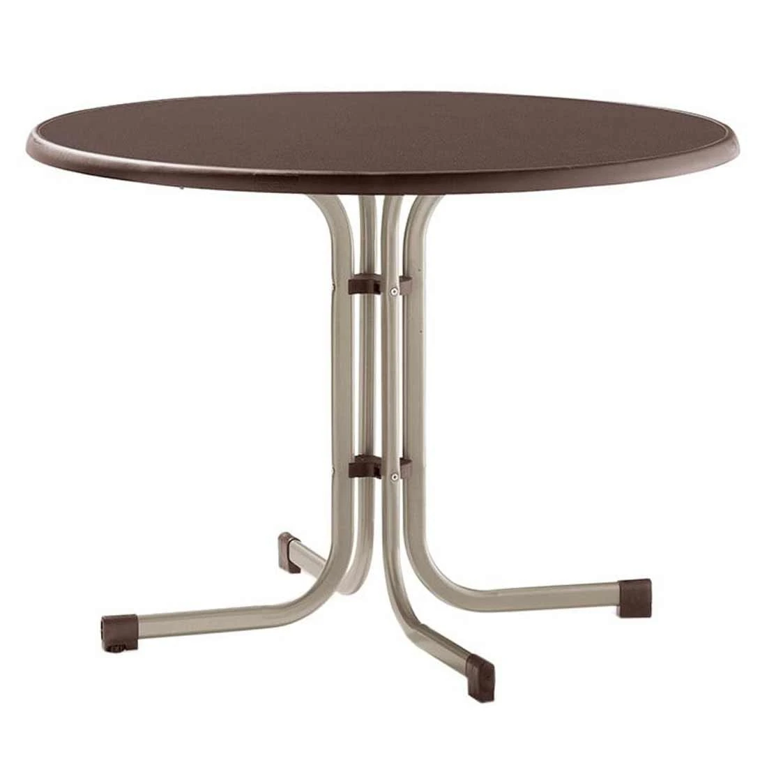 Sieger Boulevard Klapptisch Ø100 Cm Stahl/Mecalit Champagner/Schiefer Mocca 1 Sieger Boulevard Klapptisch Ø100 Cm Stahl/Mecalit Champagner/Schiefer Mocca