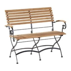 4Seasons Bellini Gartenbank 106cm Eisen/Teak Natur