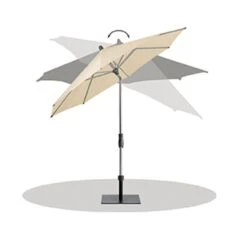 Glatz Alu Twist Mittelstockschirm 210x150cm Ash 9 Glatz Alu Twist Mittelstockschirm 210x150cm Ash -Grün Raum 788813 4