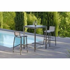 Stern Stehtischgestell 80x80cm Aluminium Anthrazit -Grün Raum 838137 5