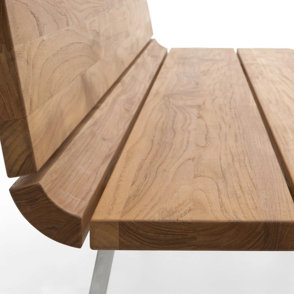 Niehoff Nova Gartenbank 200cm Edelstahl Profilkufe/Teak Recycelt Edelstahl/Teak Recycelt 2 Niehoff Nova Gartenbank 200cm Edelstahl Profilkufe/Teak Recycelt Edelstahl/Teak Recycelt – Bild 2