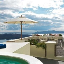 Glatz Piazzino Easy Stockschirm Ø350 Cm Eggshell -Grün Raum 842856 2