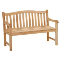 Zebra Yachtclub Gartenbank 130 Cm Teak Mit Edelstahlbeschlägen Natur